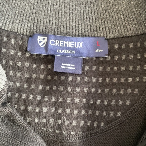 Golf Quarter Zip Sweater Vest - 100% Supima Cotton - L - Black - Picture 5 of 5